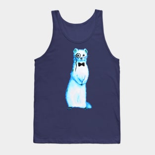 Funny Ferret Gentleman With Monocle And Bow Tie Tank Top